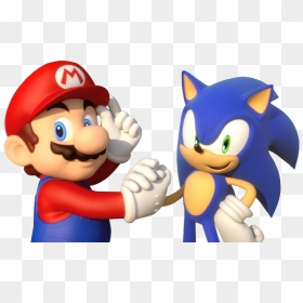 Thumb Image - Mario And Sonic Shaking Hands, HD Png Download - sonic.png