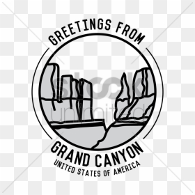 Grand Canyon Clipart Transparent - Grand Canyon Vector Black And White, HD Png Download - grand canyon png