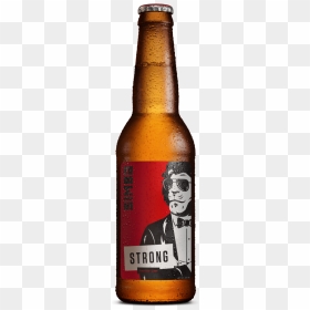 Strong On Black Bg - Beer Bottle, HD Png Download - strong png