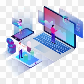 Your Customers Live In A Digital World Today , Png - Isometric Laptop, Transparent Png - customers png