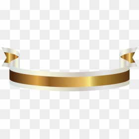 Gold Ribbon Banner Clip Art - Happy Birthday Gold Ribbon, HD Png Download - gold banner ribbon png