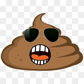 Pile Of Poo Emoji Feces Clip Art Gif Glasses - Poop Emoji With Sunglasses, HD Png Download - glasses emoji png