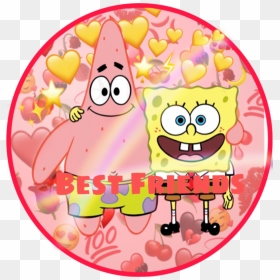 Best Friends - Spongebob And Patrick Hearts, HD Png Download - spongebob and patrick png