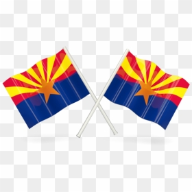 Two Wavy Flags - Flag, HD Png Download - arizona flag png