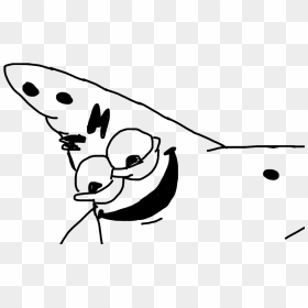 Patrick Meme Png - Black And White Patrick, Transparent Png - spongebob and patrick png