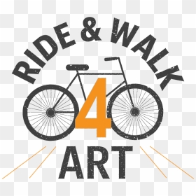 Ride And Walk Four Art Logo - Focus Planet 8 Belt Drive, HD Png Download - bicyclist png