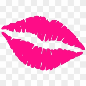 Hot Pink Lips Svg Clip Arts - Red Lips Watercolor Painting, HD Png Download - lips silhouette png