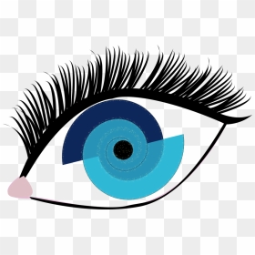 Eyelash Extensions Cosmetics Mascara Cartoon - Cartoon Long Eyelashes, HD Png Download - eyelashes clipart png