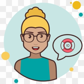 Girl And Poker Chip Icon - Teacher Icon Vector Png, Transparent Png - question emoji png