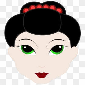 Chinese Woman Face Clipart, HD Png Download - eyelashes clipart png