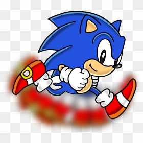 Sonic The Hedgehog Running - Sonic The Hedgehog Classic Sonic Run, HD Png Download - sonic running png