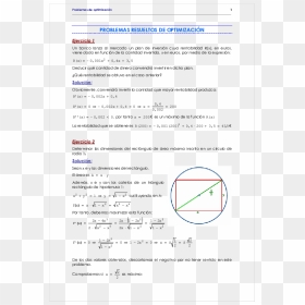 Problemas De Optimizacion Resueltos, HD Png Download - rectangulo png