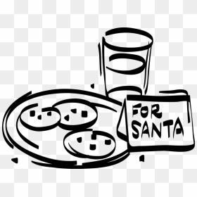 Vector Illustration Of Festive Season Christmas Plate - Christmas Cookies Clip Art Black And White, HD Png Download - plate of cookies png