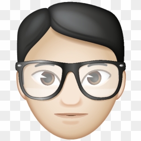 Person With Glasses Emoji, HD Png Download - glasses emoji png