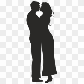 Silhouette Couple Romance Film - Silhouette Of Standing Couple, HD Png Download - lips silhouette png