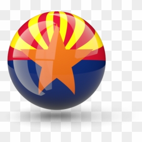Download Flag Icon Of Arizona - Sphere, HD Png Download - arizona flag png