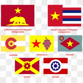 Communist Flag Of Delaware, HD Png Download - communist flag png