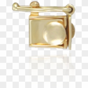 Open Top Box Clasps With Push Button - Brass, HD Png Download - gold button png
