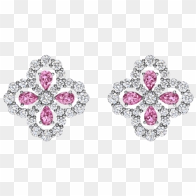 Diamond Loop By Harry Winston, Full Motif Pink Sapphire - Harry Winston Pink Diamond Earring, HD Png Download - pink diamonds png