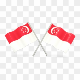 Two Wavy Flags - Flag Of Indonesia, HD Png Download - singapore flag png