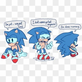 Sonic"s Feeling Of Running Alot - Running Classic Sonic The Hedgehog, HD Png Download - sonic running png