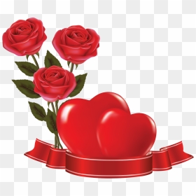 Heart Images, Clip Art, Valentines, Rose, Facebook, - Rose Flower With Heart, HD Png Download - facebook heart png