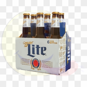 Miller Lite 6pk Bottles, HD Png Download - miller lite png