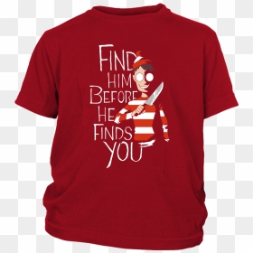 Comic Con Find Him Before He Finds You Wheres Waldo - Active Shirt, HD Png Download - where's waldo png