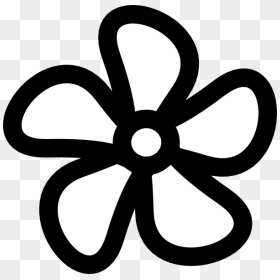 Small Black And White Flower Clipart, HD Png Download - flower clip art png