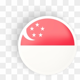 Round Concave Icon - Circle, HD Png Download - singapore flag png