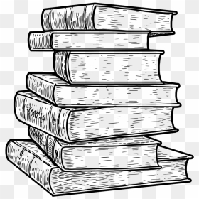 Stack Of Books Line Drawing , Png Download - Dessin Pile De Livre, Transparent Png - gray line png