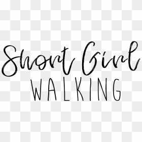 Short Girl Walking A Lifestyle Blog - Calligraphy, HD Png Download - girl walking png