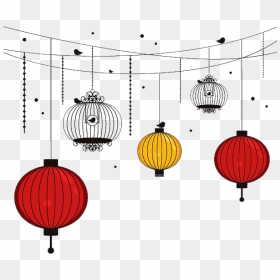 New Year Chinese Lantern Png Images - Japanese Umbrella Clipart Black And White, Transparent Png - chinese lantern png