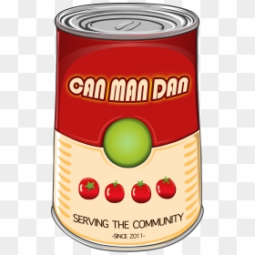 Can Man Dan Banner Transparent Download - Can Clipart Transparent Background, HD Png Download - soup can png