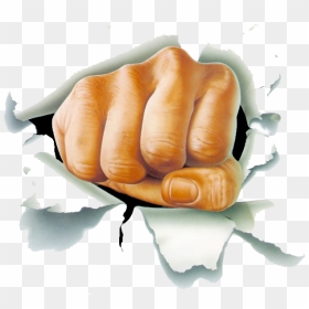 Paper Being Punched Through, HD Png Download - fist emoji png