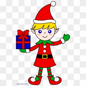 Christmas Sweet Clip Art - Elf Cute Christmas Drawings Easy, HD Png Download - christmas elf png