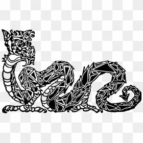 Transparent Chinese Dragon Vector Png - Dragon Head Black And White, Png Download - chinese dragon vector png