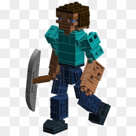 Lego Minecraft Herobrine Real Set, HD Png Download - minecraft herobrine png