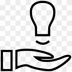 Light Bulb Hand Brilliant Idea Plan - Hand With Dollar Sign Icon, HD Png Download - idea icon png