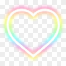 #heart #neon #color #colorful #rainbow #rainbowheart - Heart Neon Color Png, Transparent Png - heart clip art png
