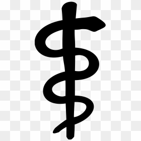 Sign Of Dollar 18, Buy Clip Art - Rod Of Asclepius Black, HD Png Download - rod of asclepius png