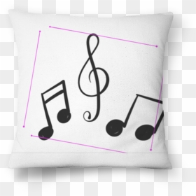 Almofada Notas Musicais De Bellah Magalhãesna - Cushion, HD Png Download - notas musicais png