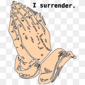 I Surrender Clip Arts - Surrender Clipart, HD Png Download - praying hands icon png