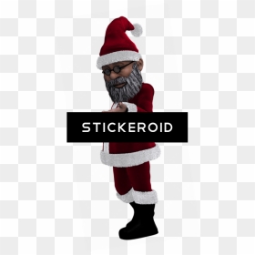 Santa Claus Skinny Version Palm Up - Portable Network Graphics, HD Png Download - hand palm png