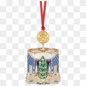 Official 2018 White House Christmas Ornament"  Data - Gold Medal, HD Png Download - gold christmas ornament png