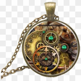 Antique Compass Png Transparent Images - Steampunk Necklace Uk, Png Download - compass transparent png