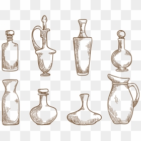 Hand Drawn Decanter Vector - Wine Carafe Vector, HD Png Download - glasses vector png