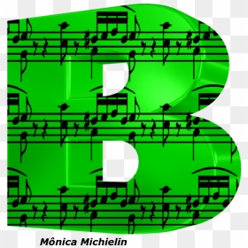 Alfabeto Notas Musicais E Fundo Verde Png, Transparent Png - notas musicais png