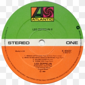 Led Zeppelin Ii K40037 V2 - Led Zeppelin Ii Label, HD Png Download - led zeppelin png