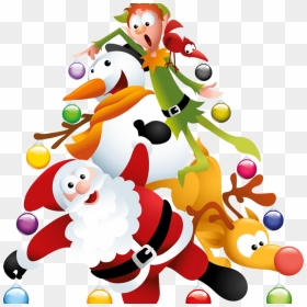 Funny Christmas Clipart Funny Transparent Christmas - Funny Christmas Tree Clipart, HD Png Download - santa emoji png
